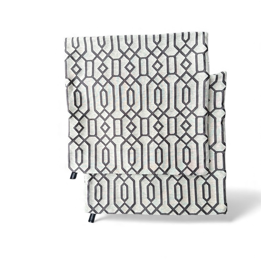 Rodeo Home Pillow Covers Lattice, Pair of 2 in Gray 19”x19”